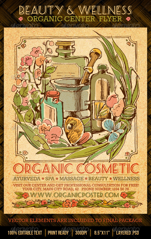 Beauty And Wellness Organic Spa Center Flyer - Miscellaneous Events