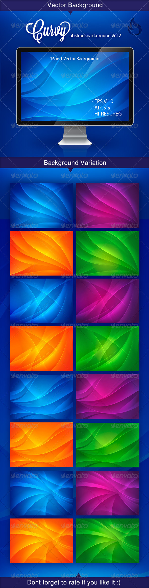 Curvy Abstract Background Vol 2 - Backgrounds Decorative