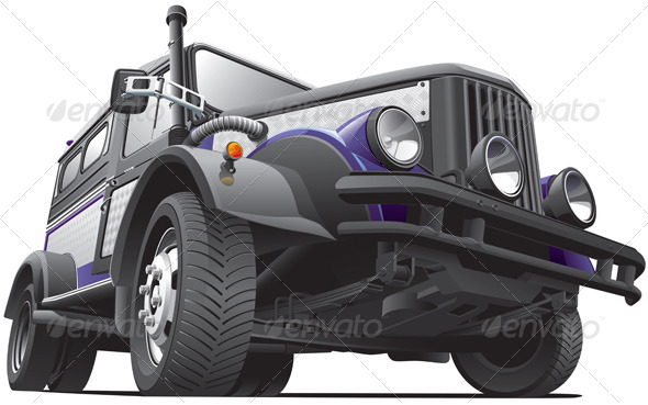 Dieselpunk Jeep - Objects Vectors