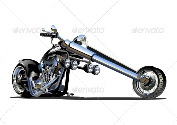 Vector Cartoon Motorbike - Birthdays Seasons/Holidays