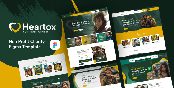 Heartox - Non Profit Charity Figma Template