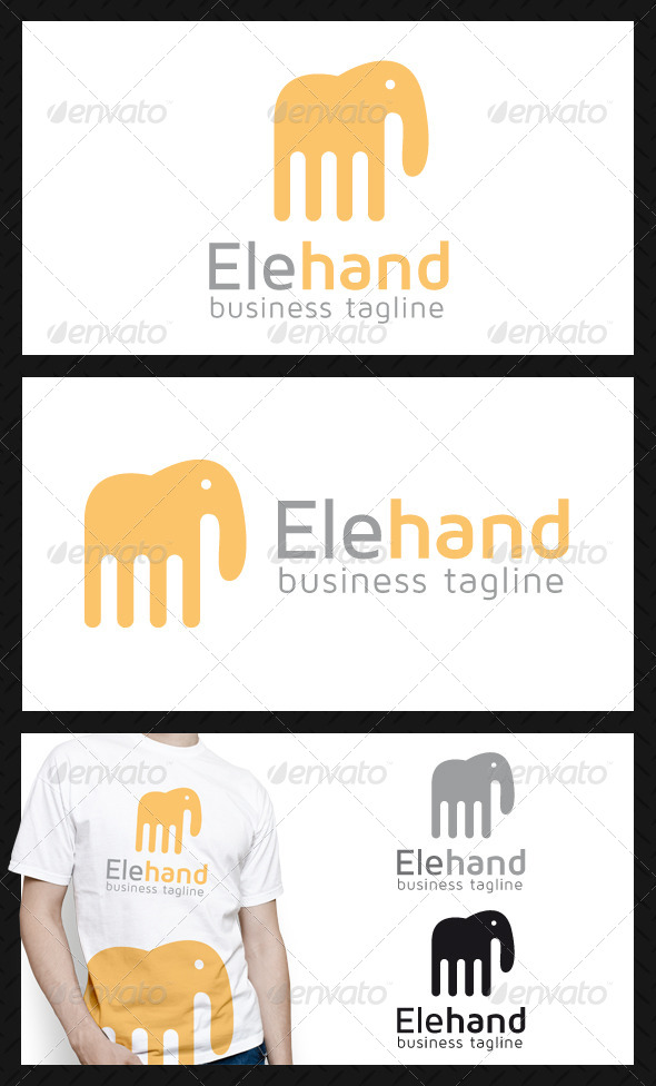 Elephant Hand Logo Template - Animals Logo Templates