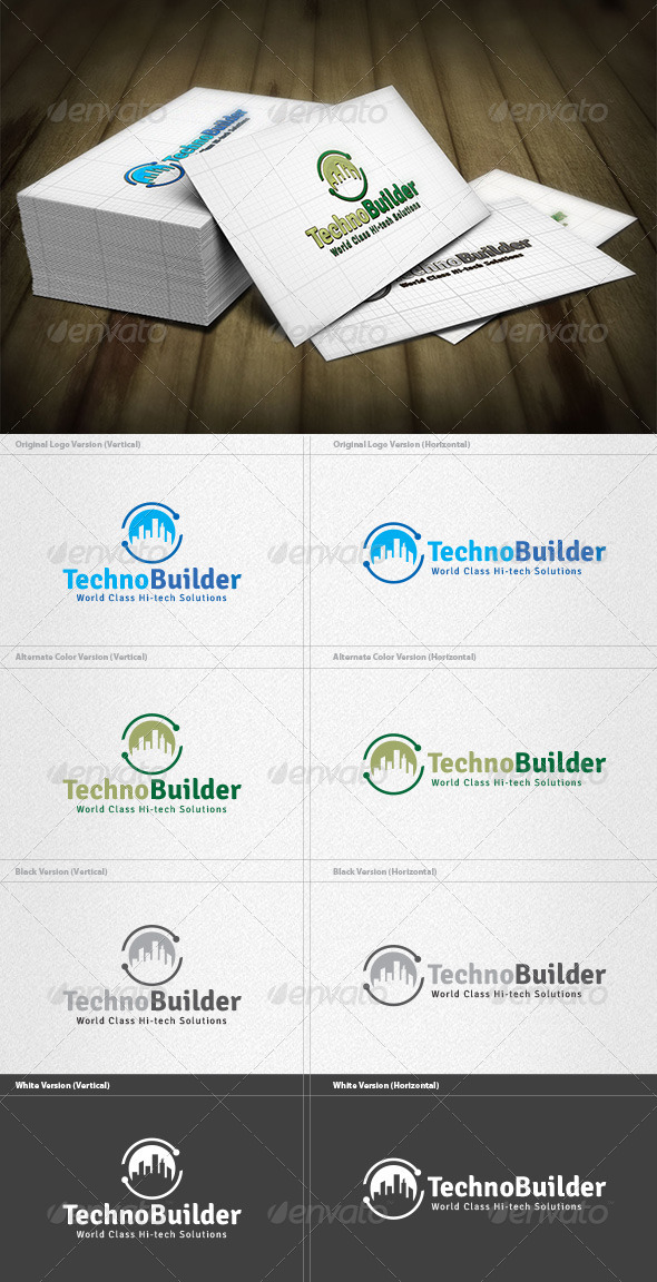 Techno Builder Logo - Buildings Logo Templates