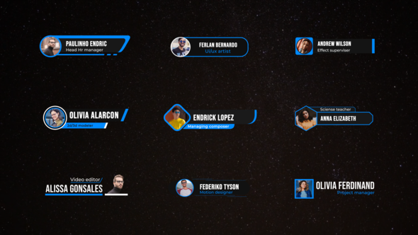 Photo Lower Thirds Openers template preview