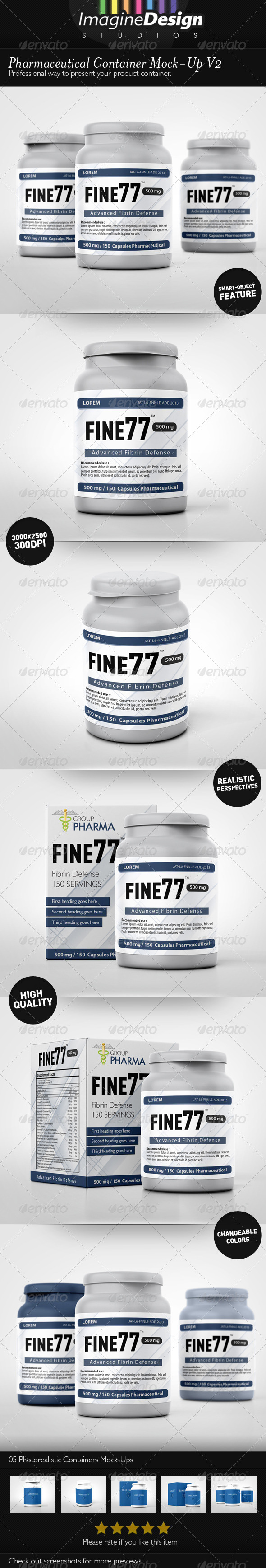 Pharmaceutical Container Mock-Up V2 - Miscellaneous Product Mock-Ups