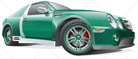 Green Dragster - Vectors