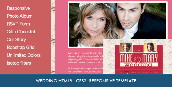 Wedding Retro HTML5 - ThemeForest 4311490