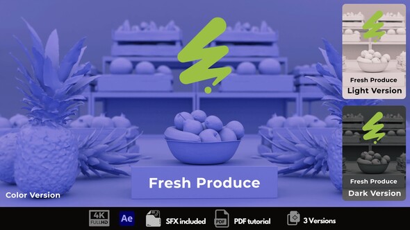 Fresh Produce Market Intro Logo Stings template preview