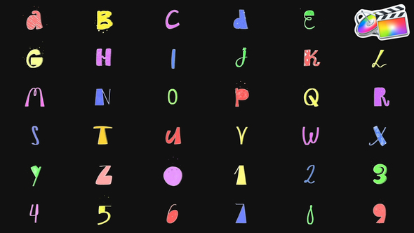 Cartoon Animated Alphabet for FCPX