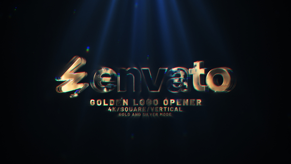 Golden Logo Opener Logo Stings template preview