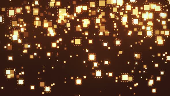 Particles From Rectangles Gold Color