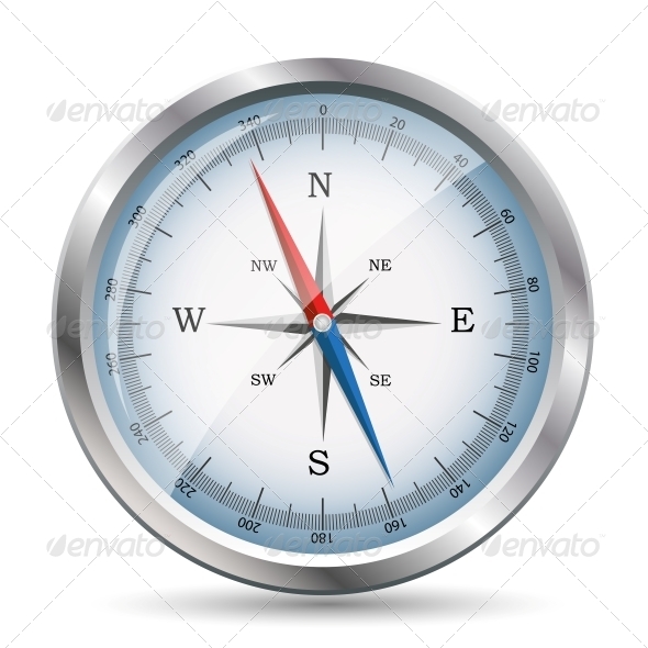 Glossy Compass. Vector Illustration. - Concepts Business