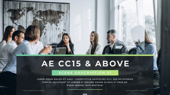 Corporative Business Slides Video Displays template preview