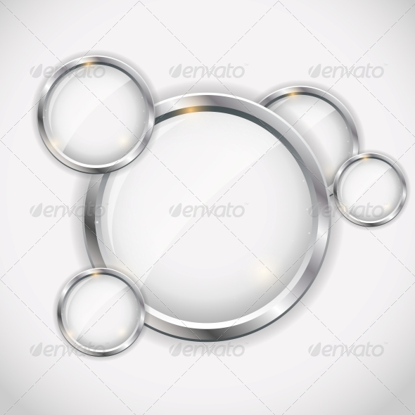 Glass Frame on Abstract Metal Background. - Concepts Business