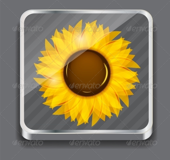 Sunflowers Vector Illustration Background - Seasons Nature