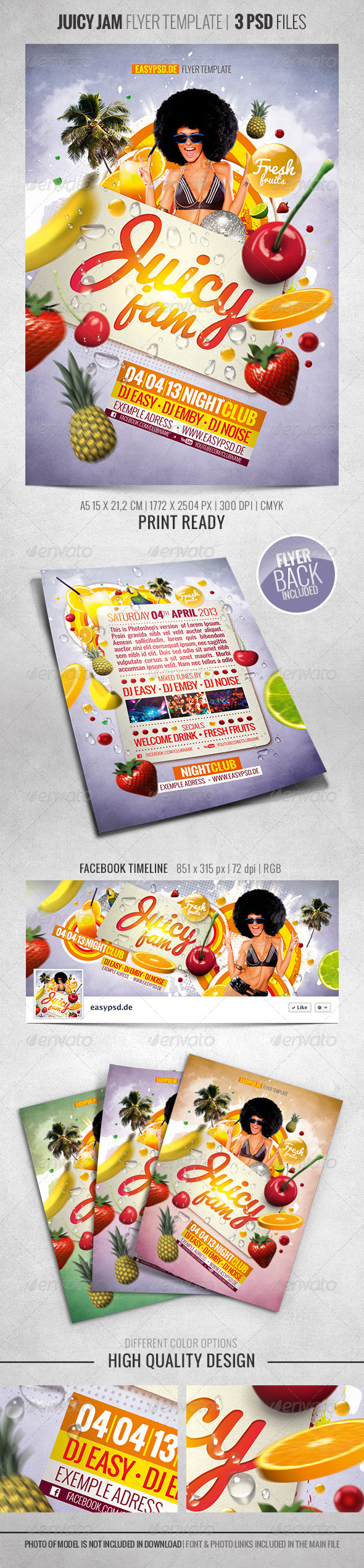 Juicy Jam Flyer Template - Events Flyers