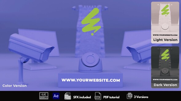 Security Solutions Intro Logo Stings template preview