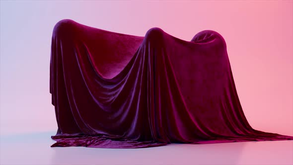 The Capsules Move Randomly Under the Velvet Fabric alt