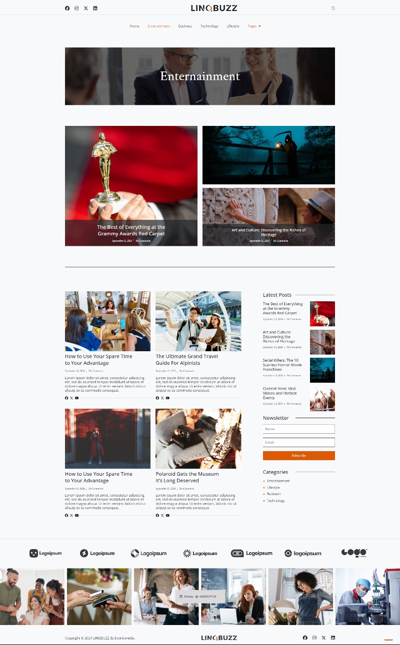 Linqbuzz - Blog & Magazine HTML5 Template by Evonicmedia | ThemeForest