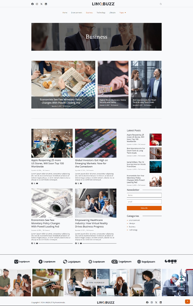 Linqbuzz - Blog & Magazine HTML5 Template by Evonicmedia | ThemeForest
