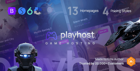 Game Hosting Server Website Template - Playhost