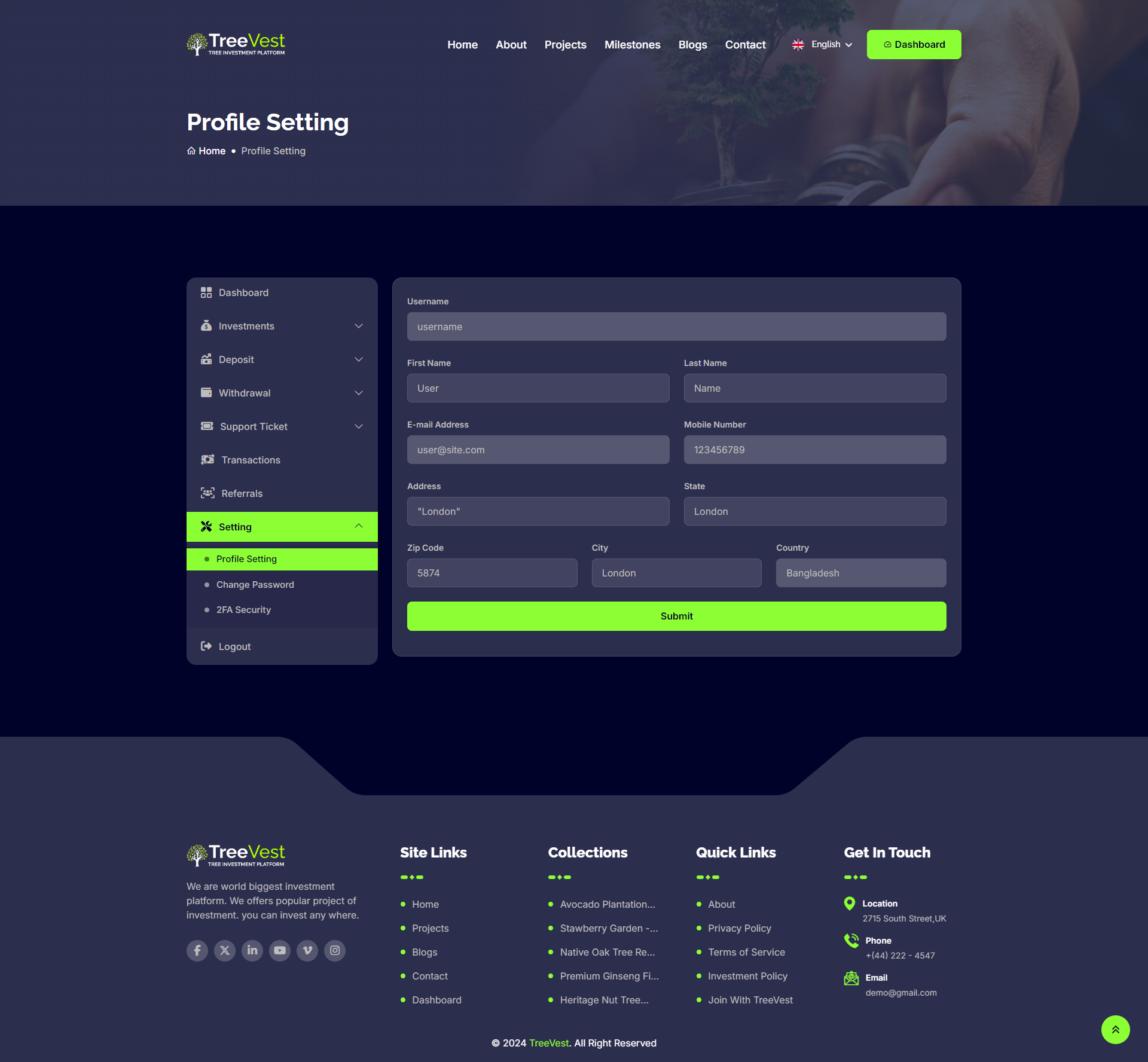 Treeforg Platform Invetech TreeVest - Tree Plantation Based Investment Platform by ViserLab ...