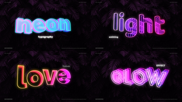 Neon Titles - Text Animation Titles template preview