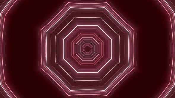 Red Digital Sci Fi Hex Tunnel Background alt