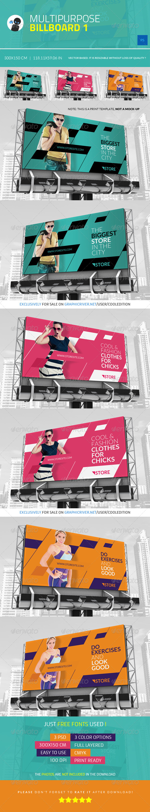 Multipurpose Billboard 1 - Signage Print Templates