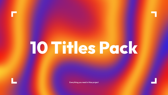 10 Fresh Titles Pack | After Effects Titles template preview