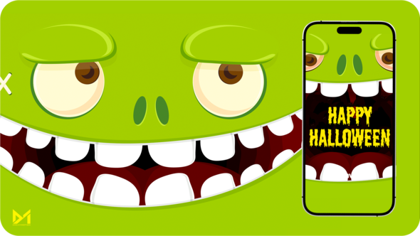 Halloween Monster Logo Stings template preview