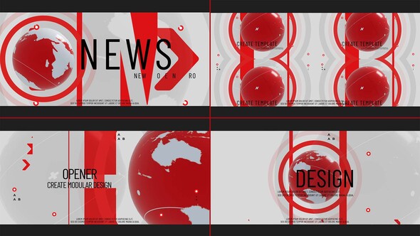 News Intro broadcast-packages template preview
