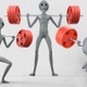 Alien Performing Back Squats 2 - VideoHive Item for Sale