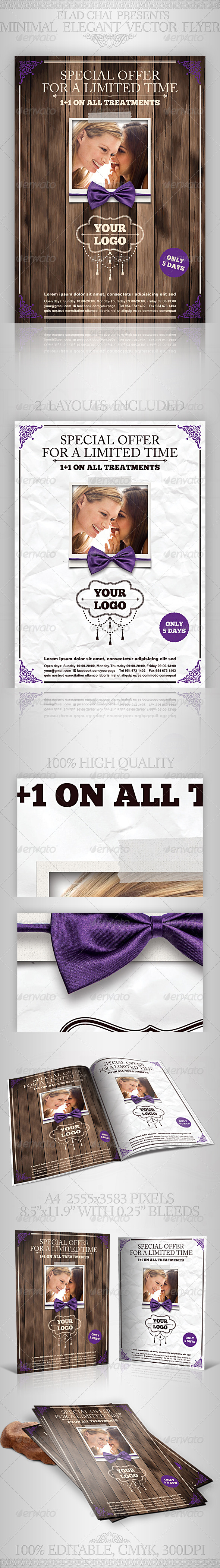 Minimal Elegant Vector Flyer Ad Template - Corporate Flyers