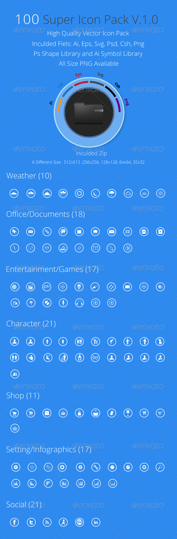 100 Super Icons Pack v.1.0 - Web Icons