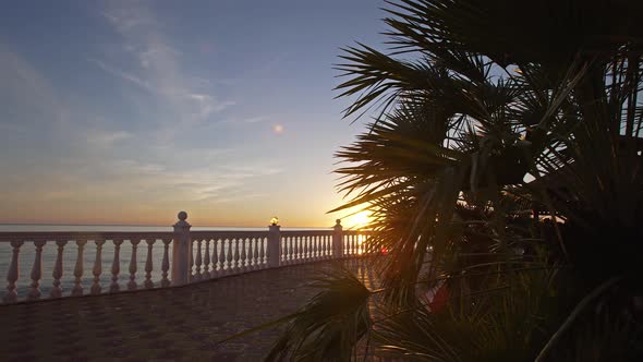 Terrace Near the Sea at Sunset alt