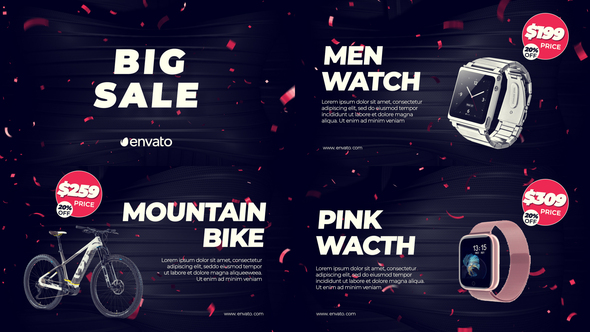 Big Sale Promo Video Displays template preview