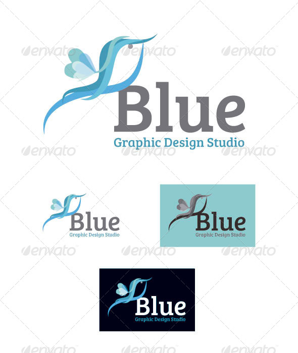 Blue bird - Animals Logo Templates