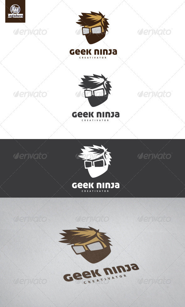 Geek Ninja Logo Template - Humans Logo Templates
