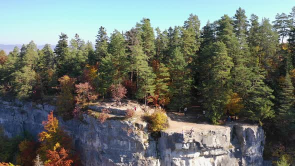 A view of the Tomasovsky vyhlad recreational zone in the Slovak Paradise National Park in Slovakia alt