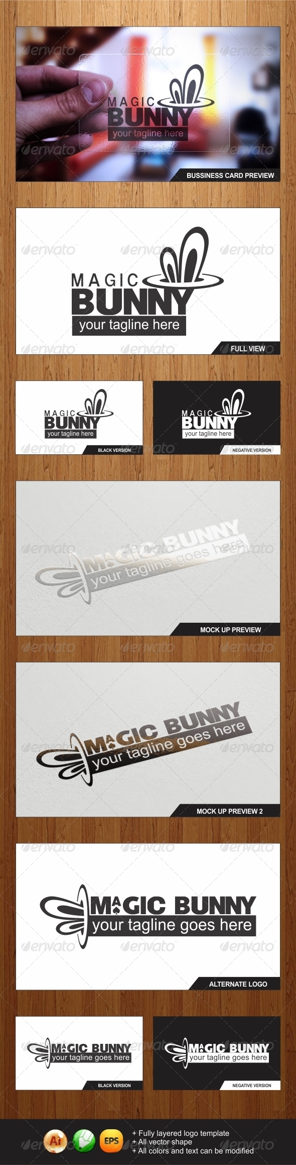 Magic Bunny Logo - Symbols Logo Templates