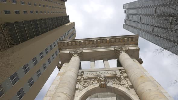 Low angle view of the Carnegie Education Pavilion alt