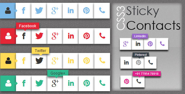CSS3 Sticky Contacts - CodeCanyon 4322325