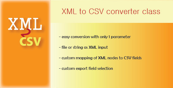 XML to CSV - CodeCanyon 4325318