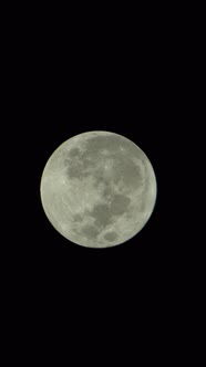Vertical Video of the Full Moon in the Night Sky alt