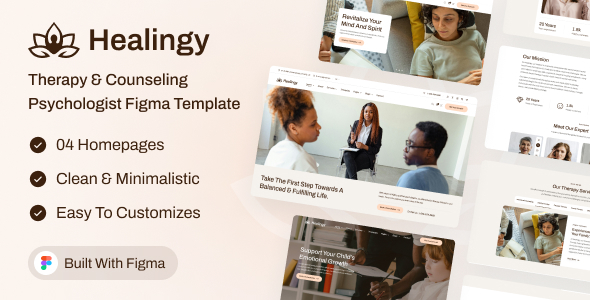 Healingy - Therapy & Counseling Psychologist Figma Template