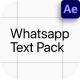 Whatsapp Text Pack - VideoHive Item for Sale