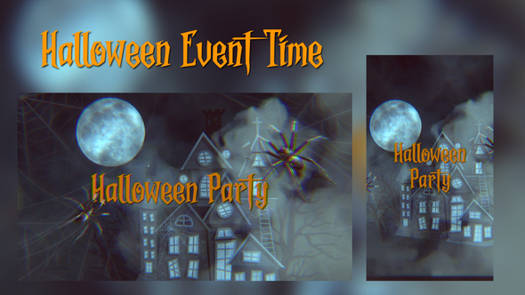 Halloween event time / instagram Video Displays template preview