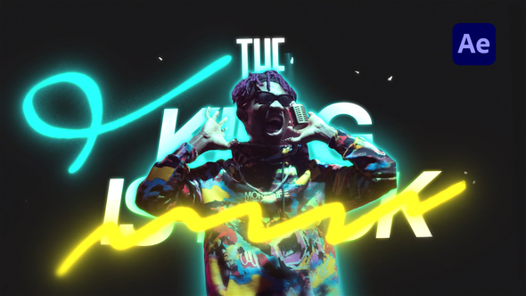 Grunge Neon Personal Promo Openers template preview