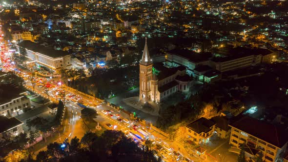 4K Hyper Lapse city on the hill, Da Lat, VietNam alt